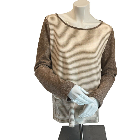 3/$20 Anthropologie Entro Sz M Pullover Top Back Lace Up Corset Detail Pockets - Picture 1 of 9